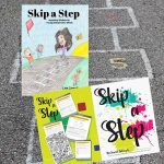 Skip a Step book cover, colorful illustration for young entrepreneurs, inspiring motivational children’s book on entrepreneurship skills, engaging educational content for kids.