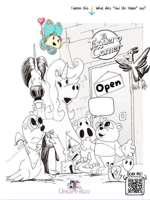 the flying taco coloring page by unicorn jazz